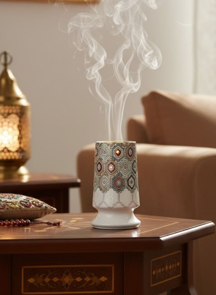 Premium Ceramic Incense Burner with Gold Inner Finish – 1 Pc Decorative Aroma & Bakhoor Holder - Image 2